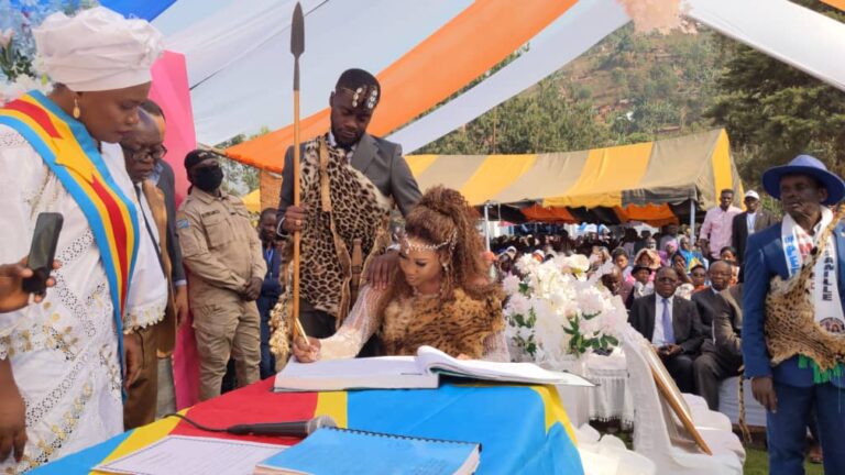 Mariage royal à Kaziba : L&rsquo;État congolais prend acte de l&rsquo;union maritale du mwami Dirk Majiri IV et Dorothée Aziza